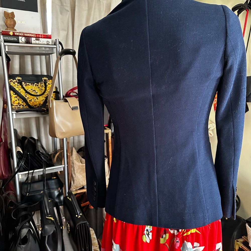 Gucci Navy Double-Breasted Blazer | Gold Logo Buttons | IT 38 - Picture 8 of 14